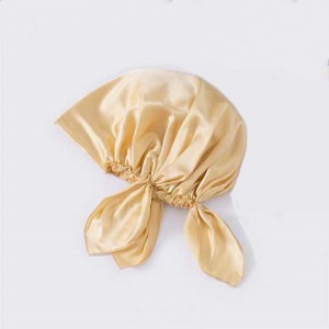 Super Size Soft Solid Double-Layered Wide Edge HAIR BONNET Satin With Edge Scarf custom color